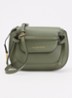 Clint crossbodytas van leer - Lindegroen