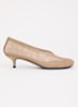 Ellesw pump van leer met mesh - Creme