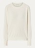 Fijngebreide pullover met gemêleerd dessin - Gebroken wit