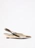 Heldisw slingback van leer met metallic finish - Goud