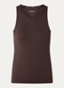 Janetspo tanktop met stretch - Donkerbruin