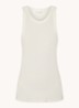 Julliesw tanktop met ribstructuur - Creme