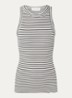 Julliesw tanktop met streepprint - Wit