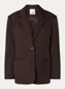 Kais oversized blazer met schoudervulling - Donkerbruin