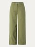 Solas mid waist wide fit chino met steekzakken - Mosgroen