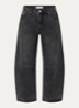 Tomar high waist cropped wide leg jeans met gekleurde wassing - Antraciet