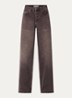Venicesw high waist wide leg jeans met gekleurde wassing - Bruin