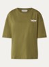 Verasw T-shirt met front- en backprint - Mosgroen