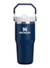 De IceFlow™ Flip Straw 2.0 waterfles 0,41 liter - Donkerblauw