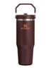 De IceFlow™ Flip Straw 2.0 waterfles 0,89 liter - Donkerbruin