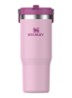 Ice Flow Flip Straw dubbelwandige waterfles 0,89 liter - Lichtroze