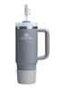 The Quencher® bekerhoes en rietjes dop 3-delig - Grijs