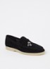 Portland loafer van suède - Zwart