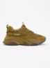 Possession-E sneaker met suède details - Khaki