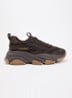 Possession-E sneaker met suède details - Donkerbruin