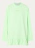 Brisa longsleeve met logo en volant - Neongroen