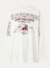 Gineva longsleeve met print - Gebroken wit