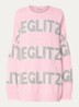 Keisa grofgebreide trui met logoprint - Roze