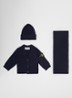 00001 set van vest met muts en sjaal in giftbox 3-delig - Donkerblauw