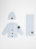 00001 set van vest met muts en sjaal in giftbox 3-delig - Lichtblauw