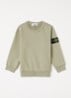 00001 sweater met logo - Lindegroen