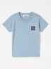 00002 T-shirt met logoborduring - Staalblauw