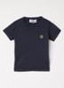 00002 T-shirt met logoborduring - Donkerblauw