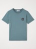 00003 T-shirt met logo - Staalblauw