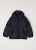 00004 puffer jack met capuchon en ritszakken - Donkerblauw