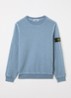 00012 sweater met logo - Staalblauw
