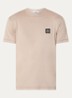 11002 T-shirt met logo - Donkerbeige