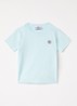 21000 T-shirt met logoborduring - Turquoise