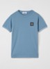 80538 T-shirt met logo - Staalblauw
