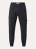 93582 tapered fit cargobroek met steekzakken en logo - Donkerblauw