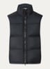 S0483 gewatteerde bodywarmer met donsvulling - Zwart