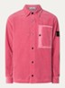 Regular fit overshirt van corduroy met borstzak - Roze