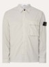 S0003 overshirt met borstzak en logo - Grijs