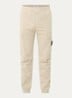 S0014 slim fit cargobroek in wolblend met klepzakken - Beige