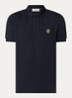 S0017 slim fit polo met logoborduring - Donkerblauw