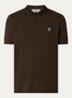 S0017 slim fit polo van piqué katoen met logo - Grijs