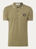 S0018 slim fit polo van piqué katoen met logoborduring - Mosgroen