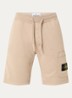 S0051 straight fit korte joggingbroek met logo - Zand
