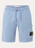 S0051 straight fit korte joggingbroek met logo - Blauwgrijs