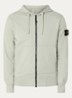 S0051 sweatvest met capuchon en logo - Lindegroen