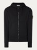 S0051 sweatvest met logo en capuchon - Zwart
