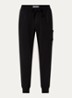 S0051 tapered fit joggingbroek met steekzakken - Zwart