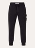 S0051 tapered fit joggingsbroek met opgestikte zakken - Zwart