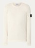S00B0 fijngebreide pullover met logo - Creme