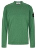 S00B0 fijngebreide pullover met logo - Groen