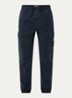 S00L1 tapered fit cargobroek met steekzakken en logo - Donkerblauw